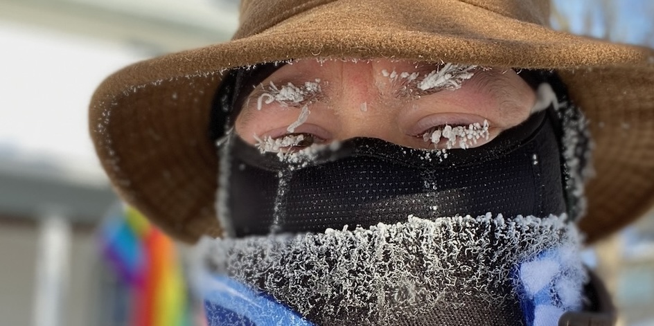 Self portrait on a cold day, Eric